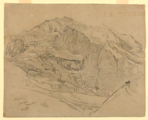 Landskab, Jungfrau, Schweiz af William Trost Richards