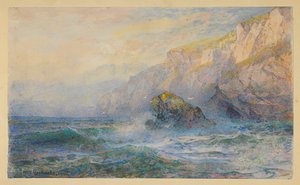 Studie efter "At Icart Point, Guernsey" af William Trost Richards
