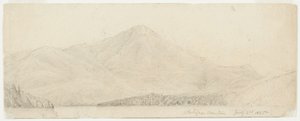 Whiteface Mountain, 1855 (grafit på buff wove papir) af William Trost Richards