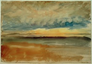 En stormfuld solnedgang af Joseph Mallord William Turner