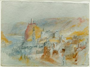 Cochem set ovenfra Endertal af Joseph Mallord William Turner