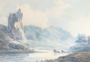 Ilam Rock, Dovedale, Staffordshire af Joseph Mallord William Turner
