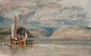 Rüdesheim, udsigt over Binger Loch af Joseph Mallord William Turner