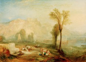 Æresstenen (Ehrenbreitstein) og graven til af Joseph Mallord William Turner