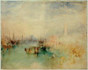 Venedig: Forsendelse fra Riva degli Schiavoni fra nær Ponte dellArsenale af Joseph Mallord William Turner