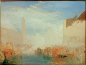 Venedig: Piazetta med ceremonien for dogens gifte af Joseph Mallord William Turner