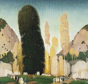 A Mountain Ceremony, ca. 1930 (olie på lærred) af William Victor Higgins