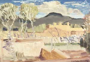 Taos (olie om bord) af William Victor Higgins