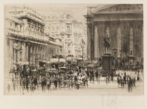 London Set: Bank (med Royal Exchange) af William Walcot