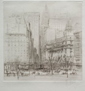 New York City: Battery Place af William Walcot