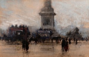 Trafalgar Square (akvarel) af William Walcot