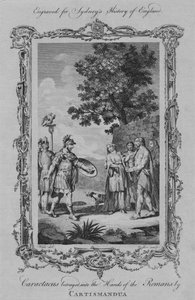Caractacus forrådt i Romernes hænder af Cartismandua, 1773.