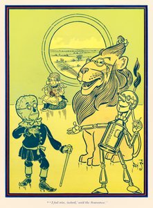 Jeg føler mig virkelig klog sagde fugleskræmselen. fra The Wonderful Wizard of Oz af L. Frank Baum af William Wallace Denslow