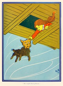 Hun fangede Toto ved øret. fra The Wonderful Wizard of Oz af L. Frank Baum af William Wallace Denslow