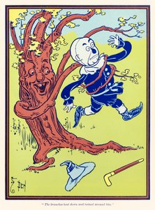 Grenene bøjede sig ned og snoede sig om ham. fra The Wonderful Wizard of Oz af L. Frank Baum af William Wallace Denslow