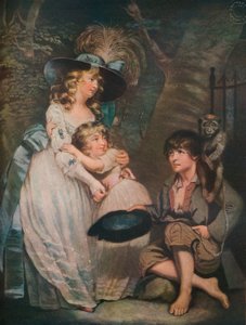 En ung dame opmuntrer den lave komiker, c1786-1826, 1919 af William Ward