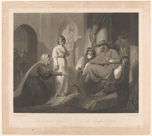 Publikum med en kardinal The Benevolent Cardinal / Le bienfaisant Cardinal (titel på objektet)