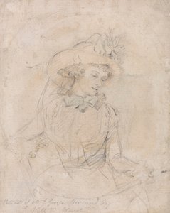 Portrætstudie af fru George Morland af William Ward