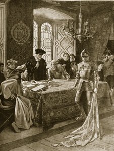 Trades-flagets tilbagevenden til Edinburgh efter Flodden, illustration fra 