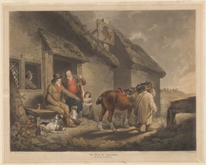 Den første september, aften af William Ward after George Morland