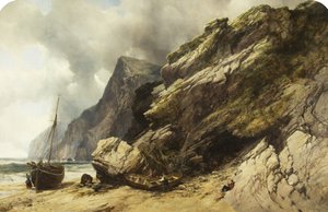 Cheyne Beach, Ilfracombe, ca. 1845 (olie på lærred)