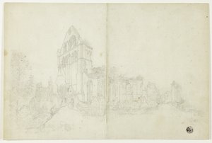 Byland Abbey, Yorkshire af William Westall
