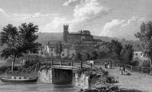 Hythe fra Kanalbroen, graveret af E. Finden, 1829