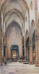 Bologna. Interiør af S. Petronio (farve litho) af William Wiehe Collins