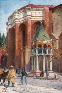 Bologna. S. Domenicol (farve litho) af William Wiehe Collins