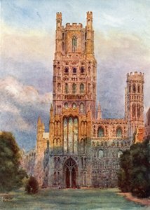 Ely, fra vestfronten (farve litho) af William Wiehe Collins
