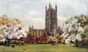 Gloucester fra Paddock (farve litho) af William Wiehe Collins
