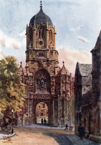 Oxford, Christchurch Gateway (farve litho) af William Wiehe Collins