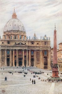 Rom. S. Peters (farve litho) af William Wiehe Collins