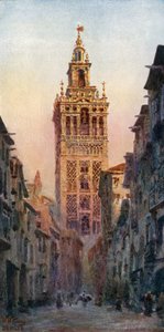 Sevilla, Giralda-tårnet (farve litho)