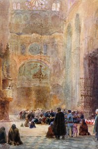 Toledo, det sydlige tværskib (farve litho) af William Wiehe Collins