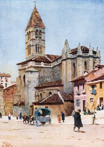 Valladolid, Santa Maria la Antigua (farve litho)