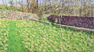 Orchard in Winter Sun, 2011 (Olie on Canvas) af William Wilkins