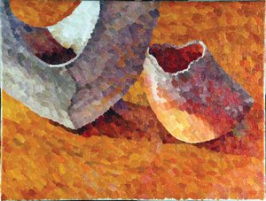 Still Life, Koyama Vessels, 2014 (Olie on Canvas) af William Wilkins