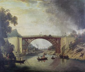 Cast Iron Bridge nær Coalbrookdale, ca. 1780