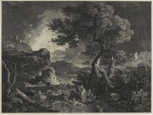 Ødelæggelsen af Niobes børn, 1761 af William Woollett