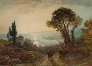 Udsigt over en havn, c1859, 1938 af William Wyld