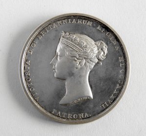 R.A. medalje tildelt George Frampton 10.12.1884 for den bedste model af en figur (metal)