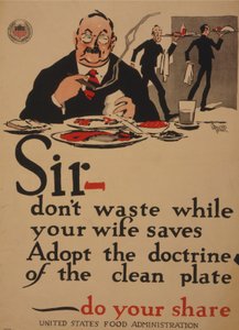 Sir spild ikke mens din kone sparer, Adopter læren om den rene tallerken, gør din del af William Young Crawford