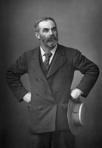 John Burns 1858-1943, engelsk fagforeningsmand, antiracist, socialist og politiker, 1893.