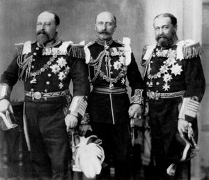 Prinsen af Wales og hans brødre ved brylluppet af hertugen af York, 6. juli 1893 1964 af William and Daniel Downey