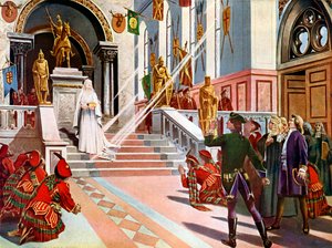 La Dame Blanche Den hvide dame, sidste akt og scene