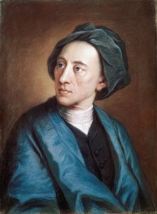 Portræt af den britiske digter Alexander Pope i turban (olie på lærred