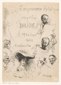 Visitkort af trykkeri Eugène Delâtre i Paris af Willibald Wolf Rudinoff