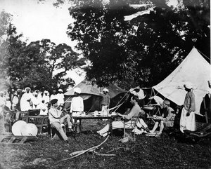 Landsbyens overhoved respekterer Sahib-logen, ca. 1870