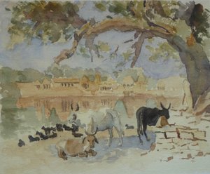 435A Jaisalmer - Gadi Sagar (skitse) af Wilson Clive